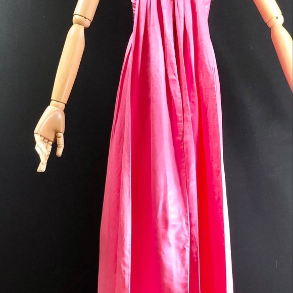 COTILLION PINK formal dress bubblegum silk long ma - Picture 9 of 9